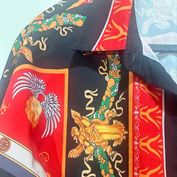 Buttondown Lightweight Mini Dress w/slightly pouf sleeves size Small - Picture 2 of 8